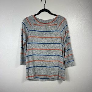 MIX By 41 Hawthorn Arnold Three Quarter Sleeve Raglan Knit Gray Top Small